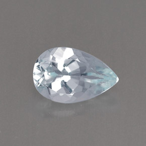 0,73 ctw natürlicher blauer Aquamarin, Birnenform, IF