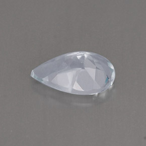 0,73 ctw natürlicher blauer Aquamarin, Birnenform, IF