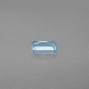 0,63 ctw natürlicher blauer Aquamarin, Baguette, VS