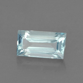 0,62 ctw natürlicher blauer Aquamarin, Baguette, VS-SI