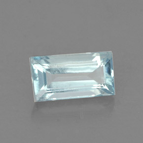 0,62 ctw natürlicher blauer Aquamarin, Baguette, VS-SI