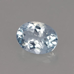 1,12 ctw natürlicher blauer Aquamarin, Oval Schliff, VVS