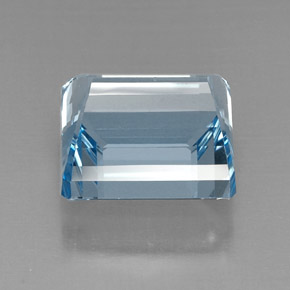 20,71 ctw natürlicher blauer Aquamarin, Smaragdschliff, VVS
