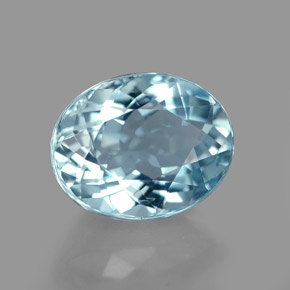 2,75 ctw natürlicher blauer Aquamarin, Oval Schliff, VVS-VS