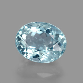 2,75 ctw natürlicher blauer Aquamarin, Oval Schliff, VVS-VS