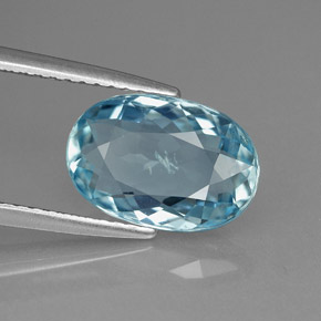 2,80 ctw natürlicher blauer Aquamarin, Oval Schliff, VS