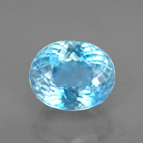 3,21 ctw natürlicher blauer Aquamarin, Oval Schliff, VS