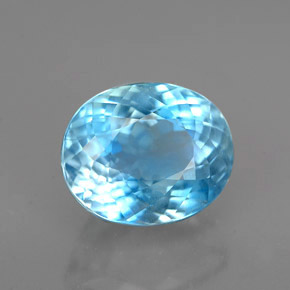 3,21 ctw natürlicher blauer Aquamarin, Oval Schliff, VS