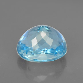 3,21 ctw natürlicher blauer Aquamarin, Oval Schliff, VS