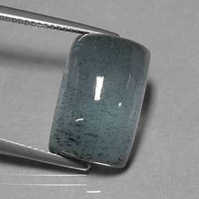 12,39 ctw natürlicher blauer Aquamarin, Baguette, Lichtdurchlässig