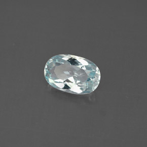 0,88 ctw natürlicher blauer Aquamarin, Oval Schliff, VVS-VS