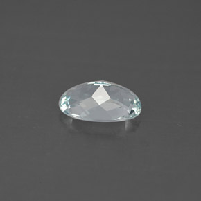 0,88 ctw natürlicher blauer Aquamarin, Oval Schliff, VVS-VS