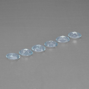  ct natürliche blauer Aquamarin-Edelsteine, Oval Schliff, VVS-VS