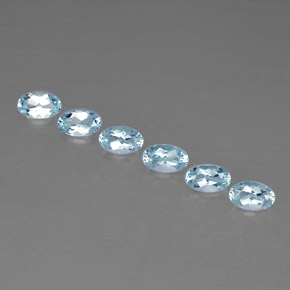  ct natürliche blauer Aquamarin-Edelsteine, Oval Schliff, VVS-VS