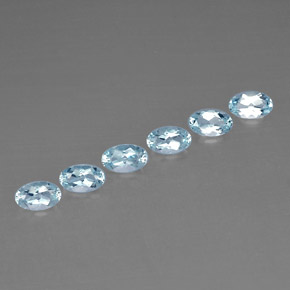  ct natürliche blauer Aquamarin-Edelsteine, Oval Schliff, VVS-VS