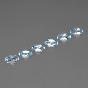  ct natürliche blauer Aquamarin-Edelsteine, Oval Schliff, VVS-VS