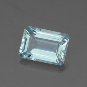 1,51 ctw natürlicher blauer Aquamarin, Smaragdschliff, VVS