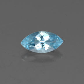 0,62 ctw natürlicher blauer Aquamarin, Marquise, VVS
