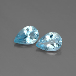  ct natürliche blauer Aquamarin-Edelsteine, Birnenform, VVS