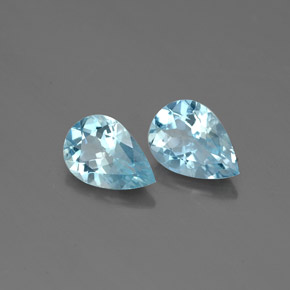  ct natürliche blauer Aquamarin-Edelsteine, Birnenform, VVS