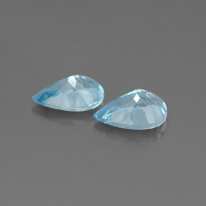  ct natürliche blauer Aquamarin-Edelsteine, Birnenform, VVS