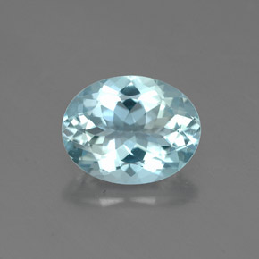 1,68 ctw natürlicher blauer Aquamarin, Oval Schliff, VVS