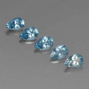  ct natürliche blauer Aquamarin-Edelsteine, Birnenform, VVS-VS