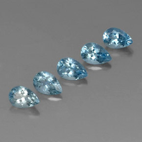  ct natürliche blauer Aquamarin-Edelsteine, Birnenform, VVS-VS