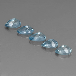  ct natürliche blauer Aquamarin-Edelsteine, Birnenform, VVS-VS