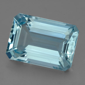 4,50 ctw natürlicher blauer Aquamarin, Smaragdschliff, VVS