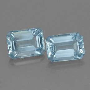  ct natürliche blauer Aquamarin-Edelsteine, Smaragdschliff, VVS