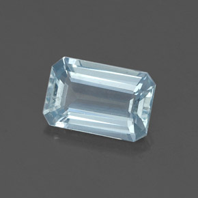 0,84 ctw natürlicher blauer Aquamarin, Smaragdschliff, VVS