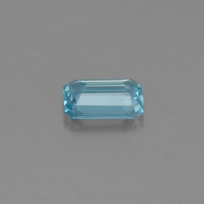 0,64 ctw natürlicher blauer Aquamarin, Smaragdschliff, VS-SI