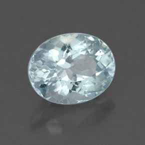 1,69 ctw natürlicher blauer Aquamarin, Oval Schliff, VVS-VS