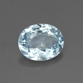 1,55 ctw natürlicher blauer Aquamarin, Oval Schliff, VS-SI