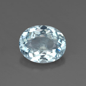 1,55 ctw natürlicher blauer Aquamarin, Oval Schliff, VS-SI