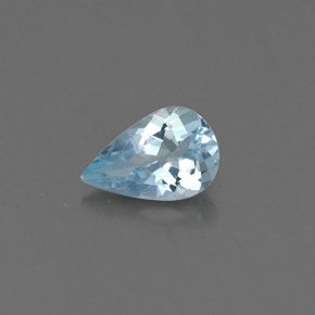 0,31 ctw natürlicher blauer Aquamarin, Birnenform, VVS
