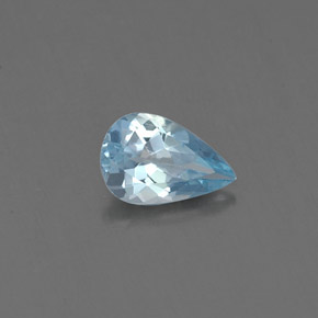 0,31 ctw natürlicher blauer Aquamarin, Birnenform, VVS