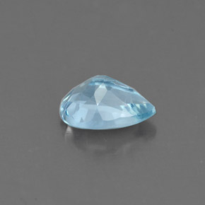0,70 ctw natürlicher blauer Aquamarin, Birnenform, VS