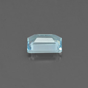0,54 ctw natürlicher blauer Aquamarin, Smaragdschliff, VVS-VS
