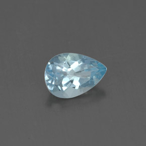 0,60 ctw natürlicher blauer Aquamarin, Birnenform, VS