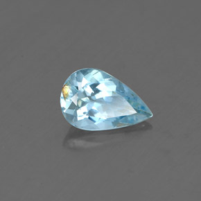 0,66 ctw natürlicher blauer Aquamarin, Birnenform, SI