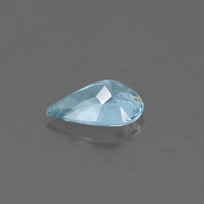 0,66 ctw natürlicher blauer Aquamarin, Birnenform, SI