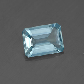 1,13 ctw natürlicher blauer Aquamarin, Smaragdschliff, VS