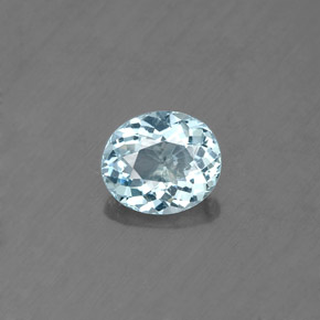 0,58 ctw natürlicher blauer Aquamarin, Oval Schliff, VS