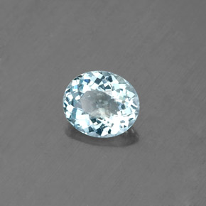 0,58 ctw natürlicher blauer Aquamarin, Oval Schliff, VS