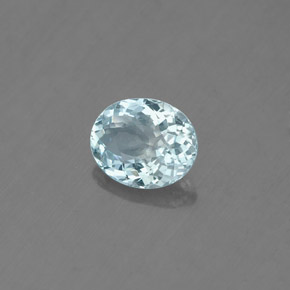 0,60 ctw natürlicher blauer Aquamarin, Oval Schliff, VS