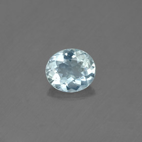 0,63 ctw natürlicher blauer Aquamarin, Oval Schliff, SI