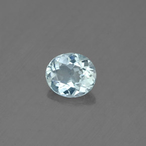 0,63 ctw natürlicher blauer Aquamarin, Oval Schliff, SI