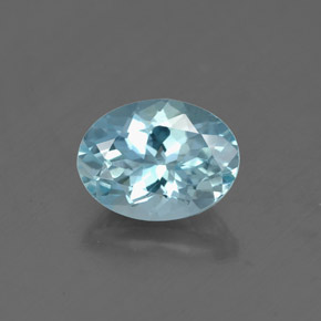 1,25 ctw natürlicher blauer Aquamarin, Oval Schliff, VS-SI